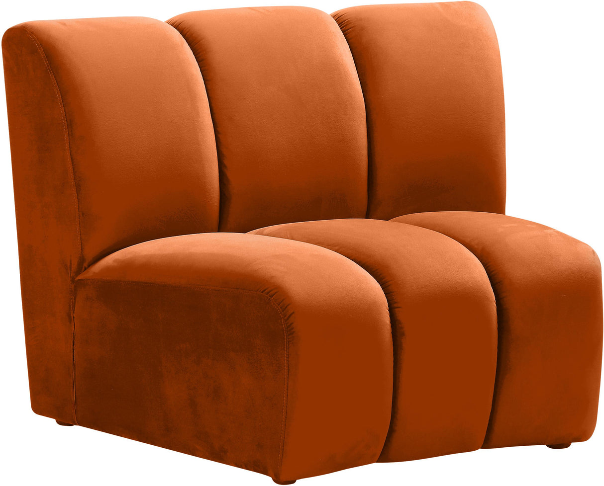 Infinity Cognac Velvet Modular Chair - galleria furniture outlet