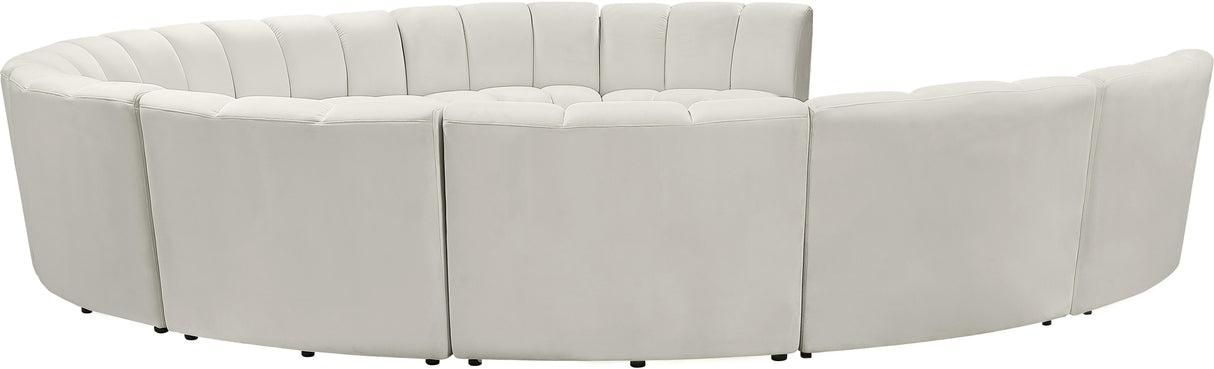 Infinity Cream Velvet 10pc. Modular Sectional - galleria furniture outlet