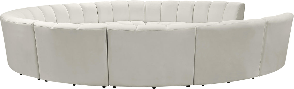 Infinity Cream Velvet 11pc. Modular Sectional - galleria furniture outlet