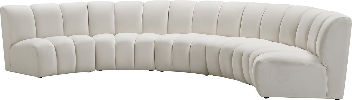 Infinity Cream Velvet 5pc. Modular Sectional - galleria furniture outlet