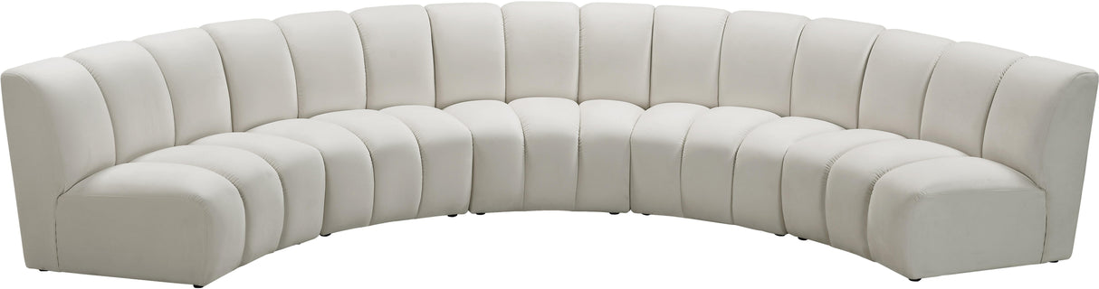 Infinity Cream Velvet 5pc. Modular Sectional - galleria furniture outlet