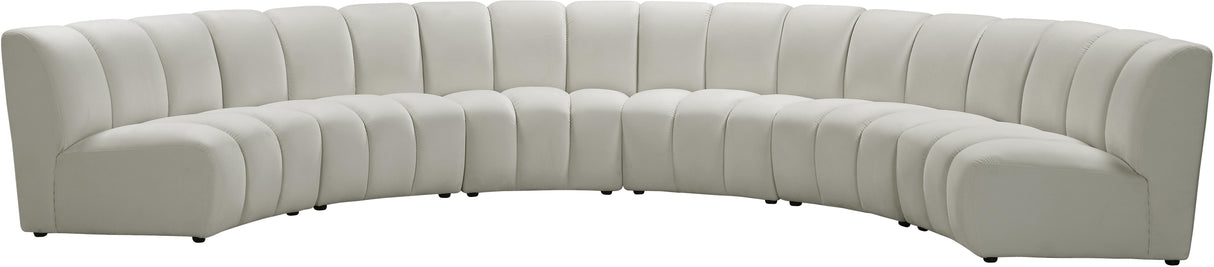 Infinity Cream Velvet 6pc. Modular Sectional - galleria furniture outlet