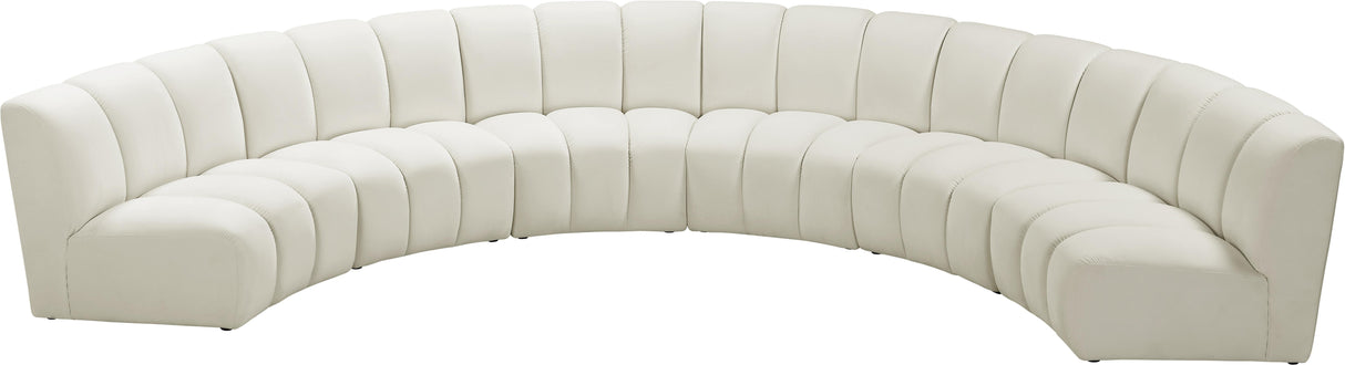 Infinity Cream Velvet 6pc. Modular Sectional - galleria furniture outlet