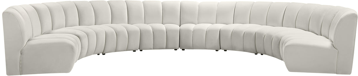 Infinity Cream Velvet 8pc. Modular Sectional
