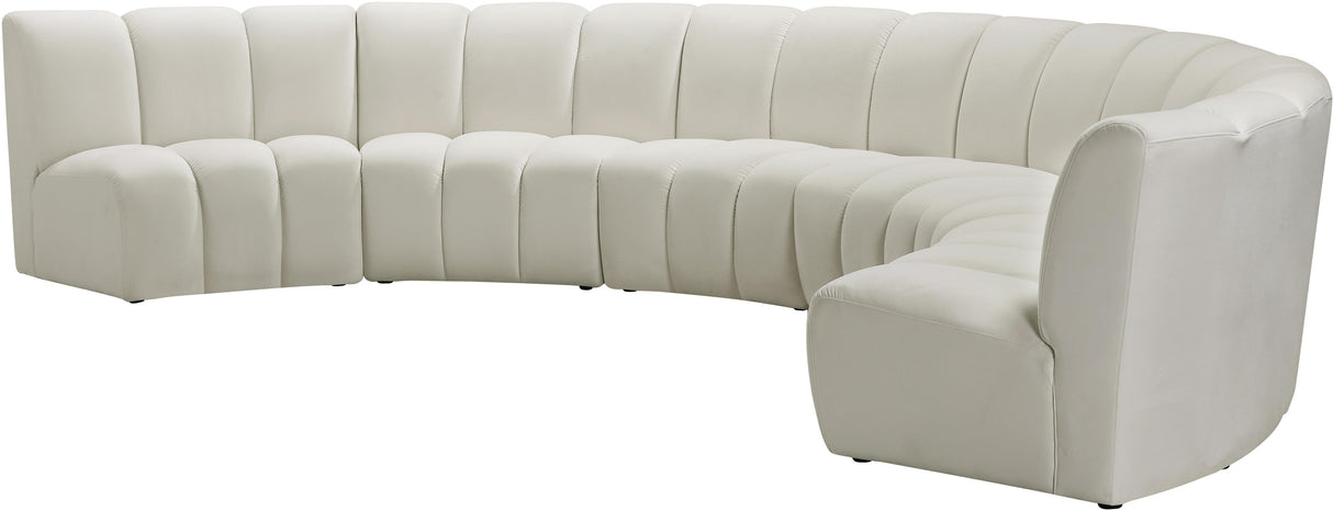 Infinity Cream Velvet 6pc. Modular Sectional - galleria furniture outlet