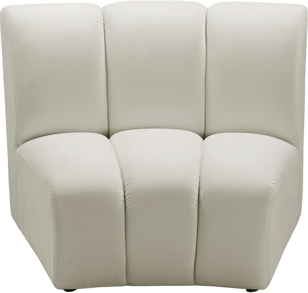 Infinity Cream Velvet Modular Chair - galleria furniture outlet