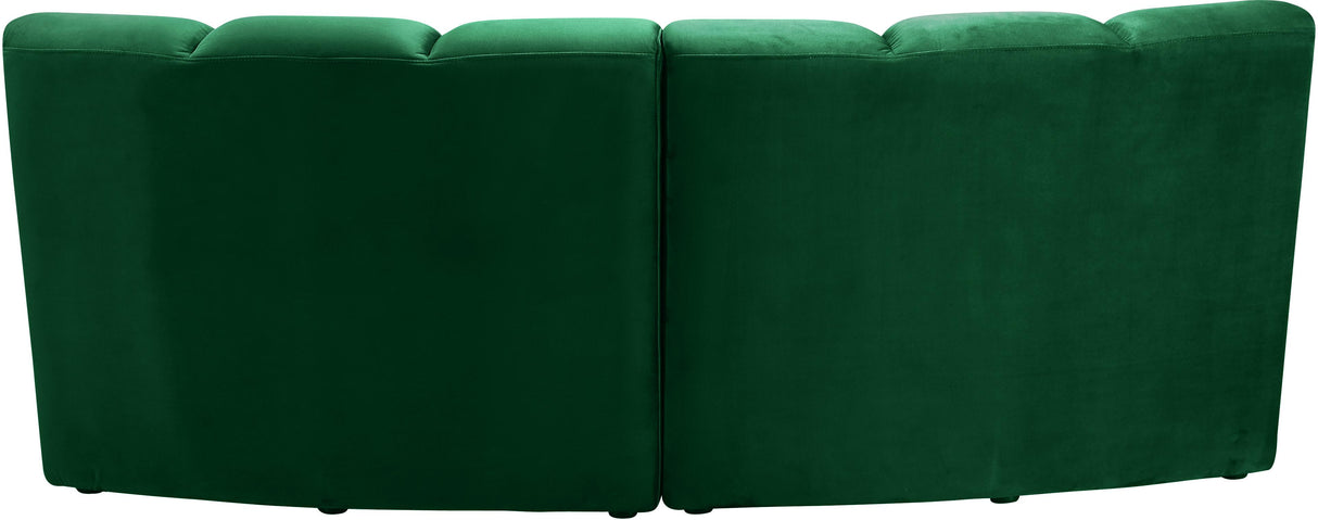 Infinity Green Velvet 2pc. Modular Sectional - galleria furniture outlet