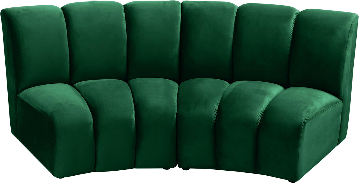 Infinity Green Velvet 2pc. Modular Sectional - galleria furniture outlet