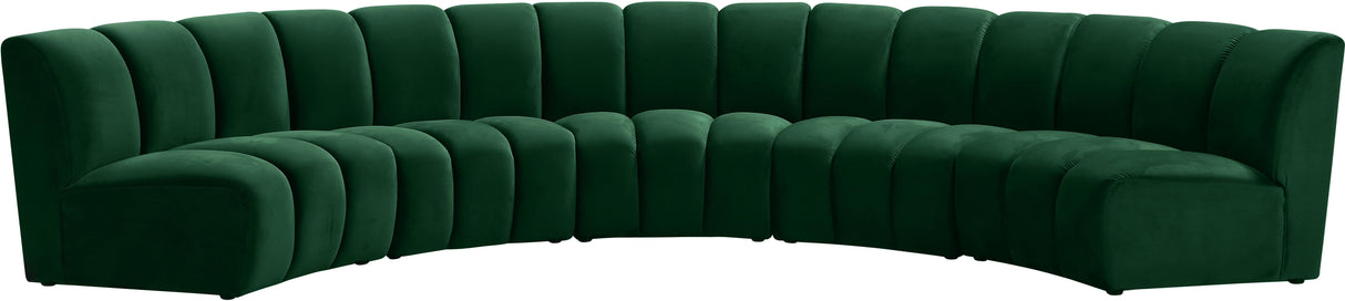 Infinity Green Velvet 5pc. Modular Sectional - galleria furniture outlet
