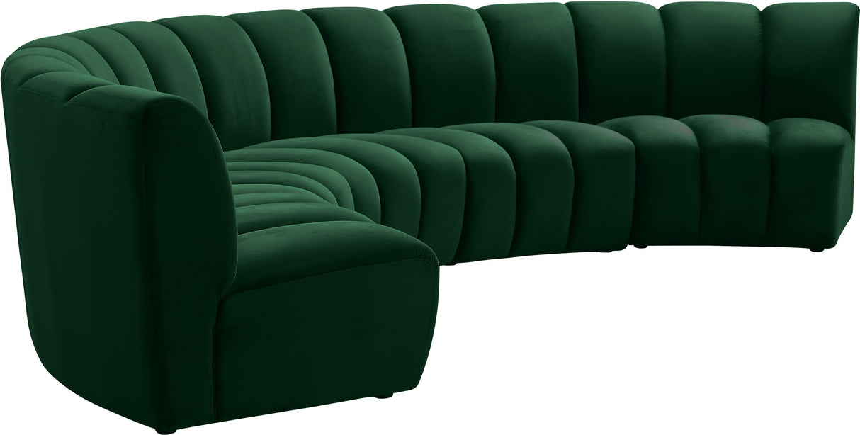 Infinity Green Velvet 5pc. Modular Sectional - galleria furniture outlet