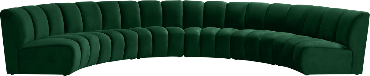 Infinity Green Velvet 6pc. Modular Sectional