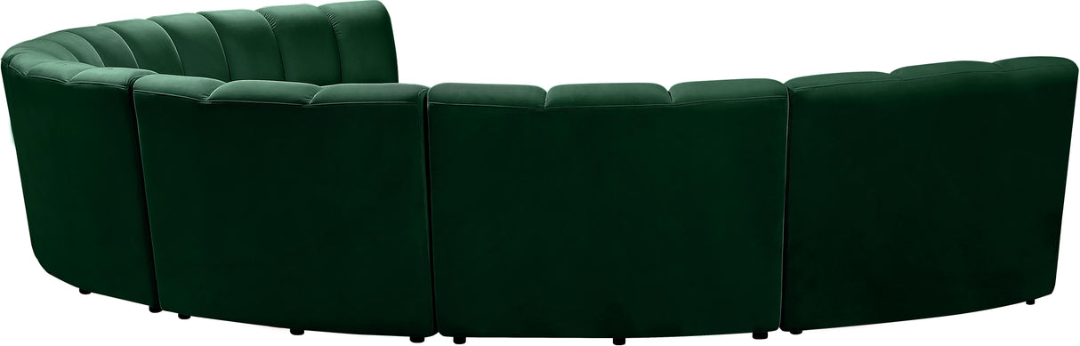 Infinity Green Velvet 7pc. Modular Sectional - galleria furniture outlet