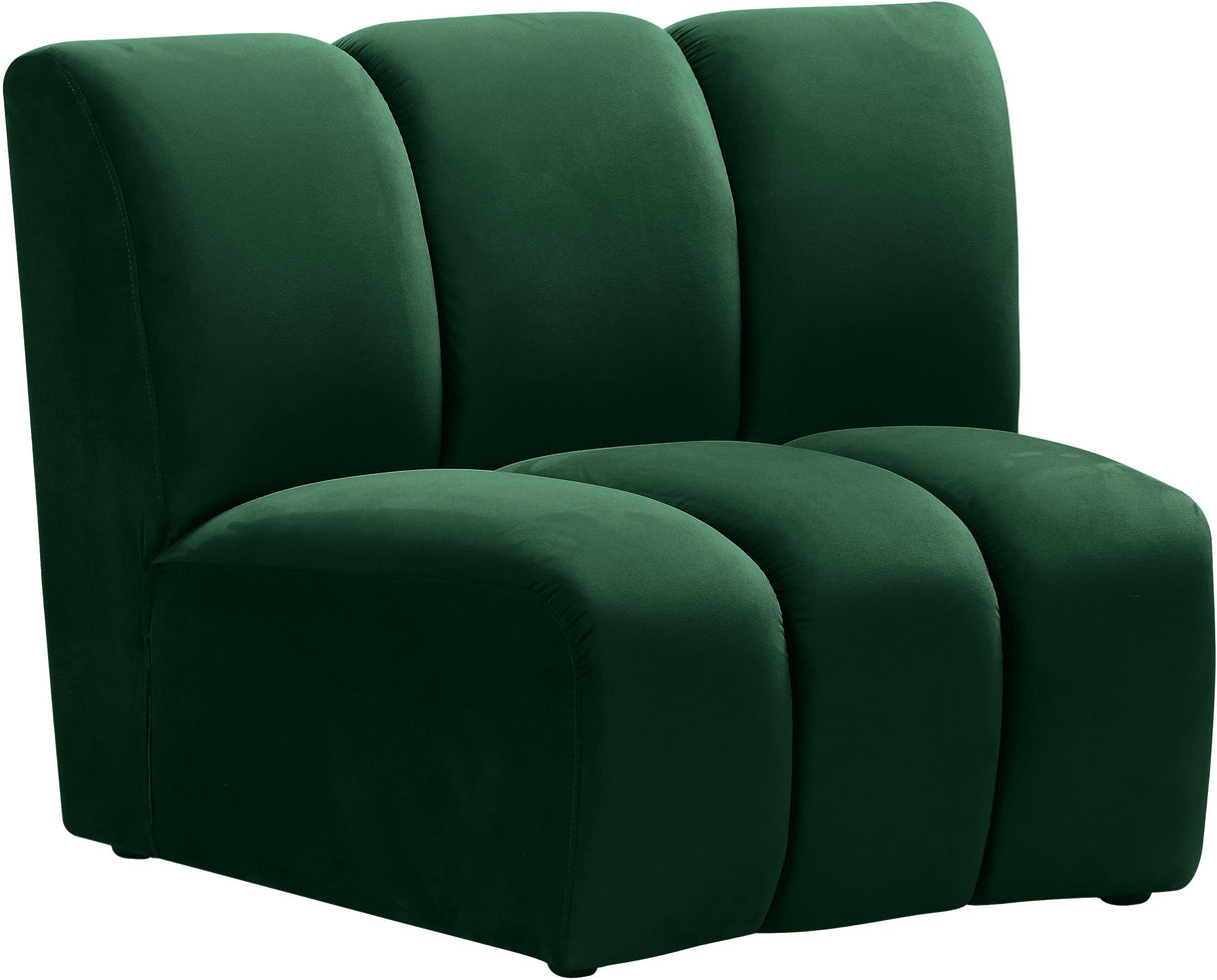 Infinity Green Velvet Modular Chair - galleria furniture outlet