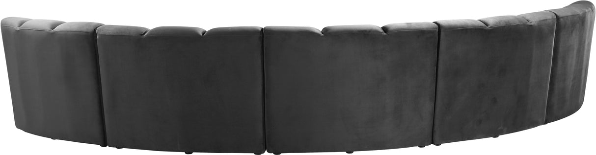 Infinity Grey Velvet 5pc. Modular Sectional - galleria furniture outlet