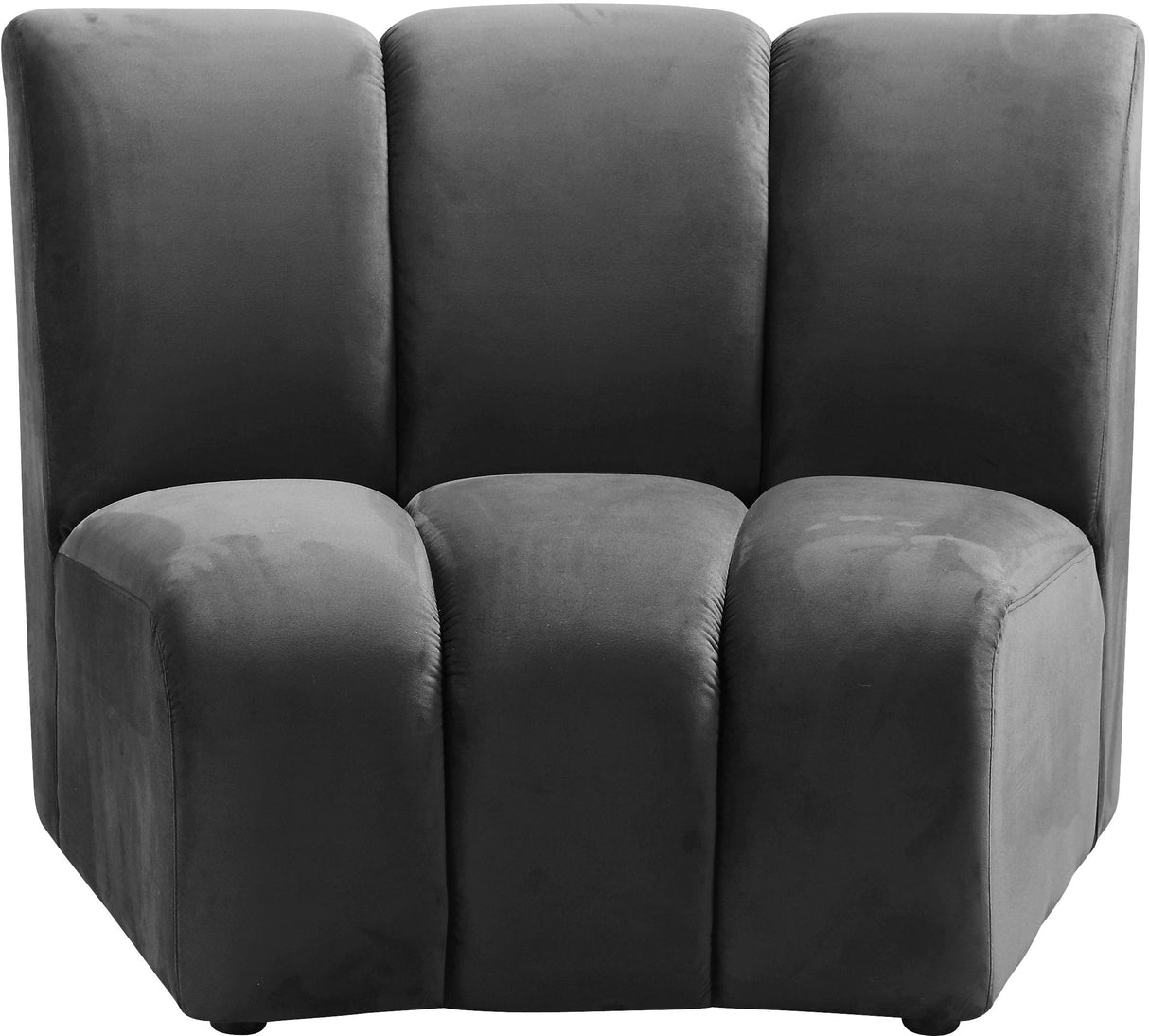 Infinity Grey Velvet Modular Chair - galleria furniture outlet
