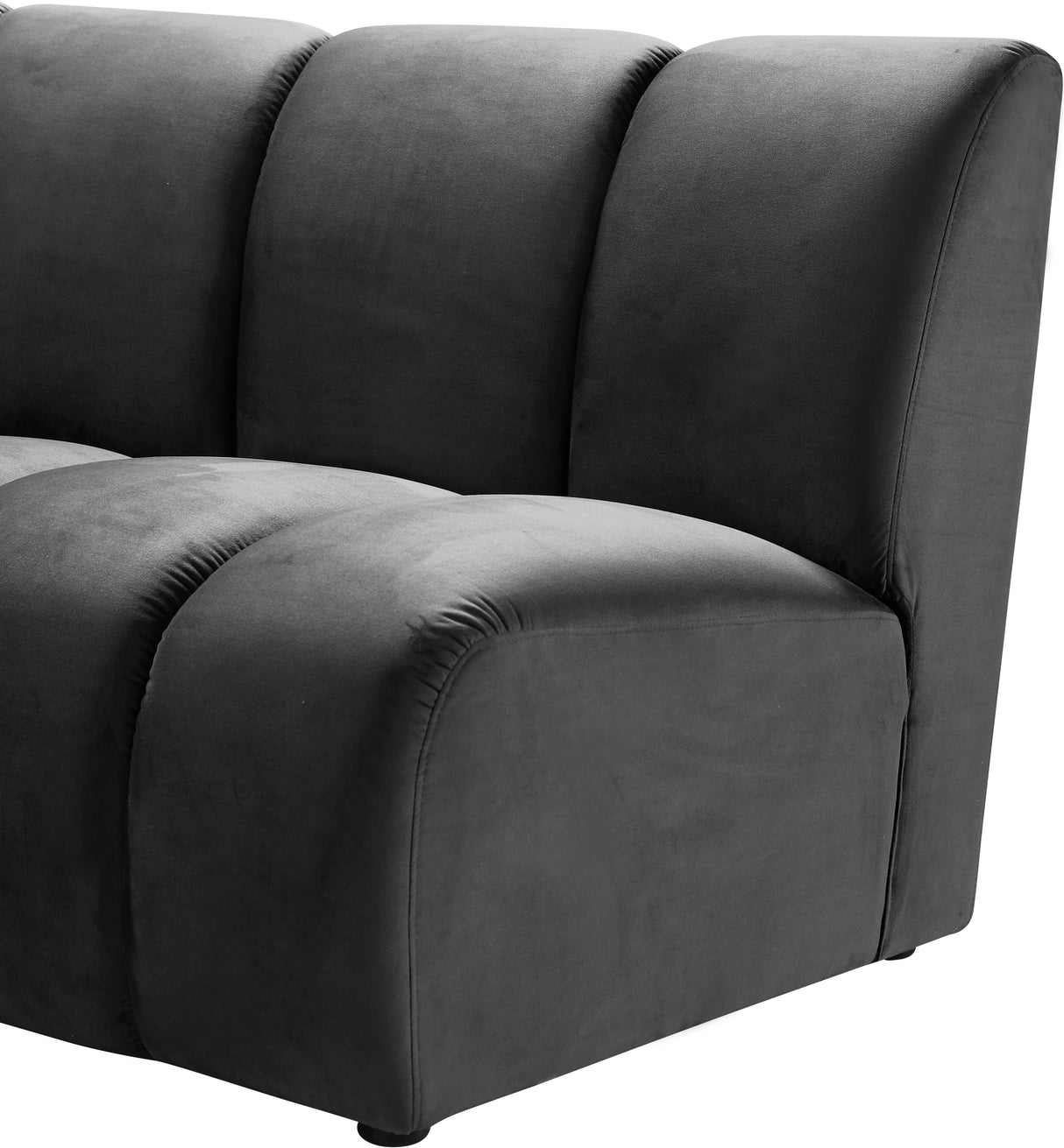 Infinity Grey Velvet 2pc. Modular Sectional - galleria furniture outlet