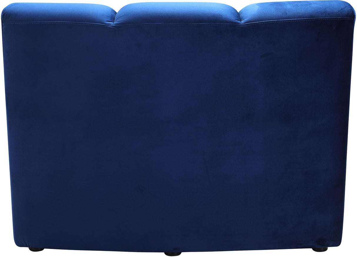 Infinity Navy Velvet Modular Chair - galleria furniture outlet