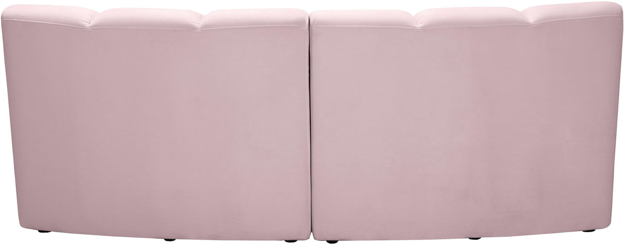 Infinity Pink Velvet 2pc. Modular Sectional - galleria furniture outlet