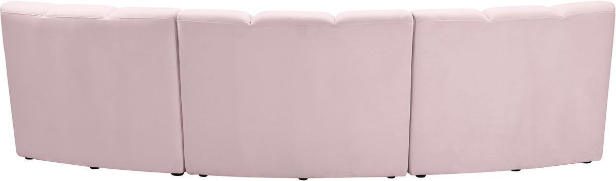 Infinity Pink Velvet 3pc. Modular Sectional - galleria furniture outlet