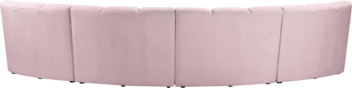 Infinity Pink Velvet 4pc. Modular Sectional - galleria furniture outlet