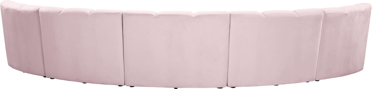 Infinity Pink Velvet 5pc. Modular Sectional - galleria furniture outlet