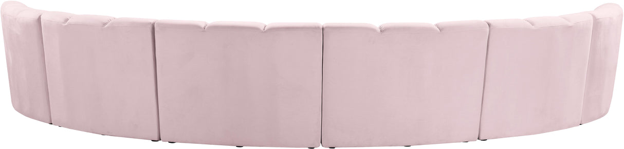 Infinity Pink Velvet 6pc. Modular Sectional - galleria furniture outlet