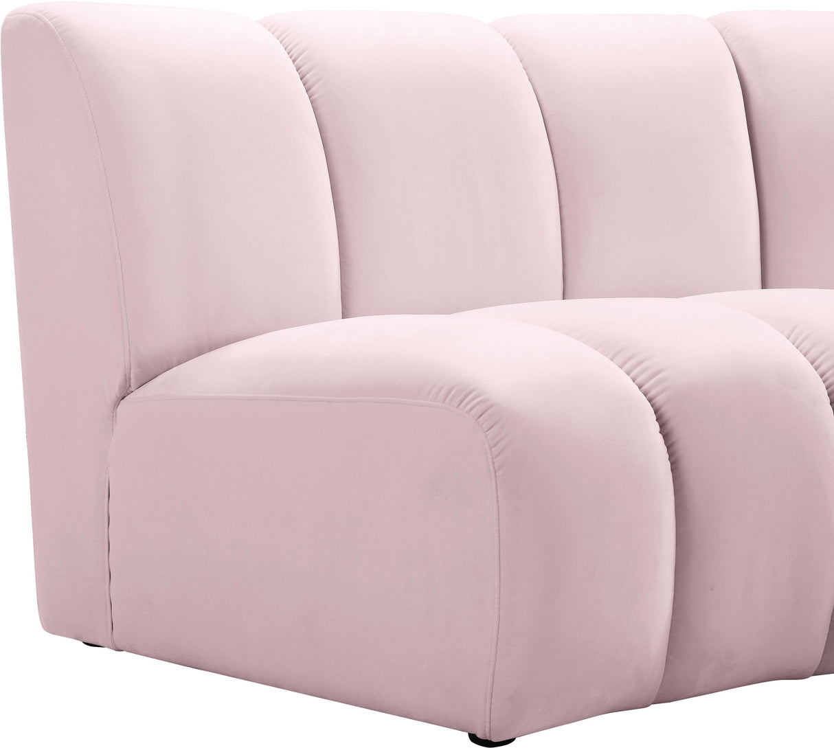 Infinity Pink Velvet 5pc. Modular Sectional - galleria furniture outlet