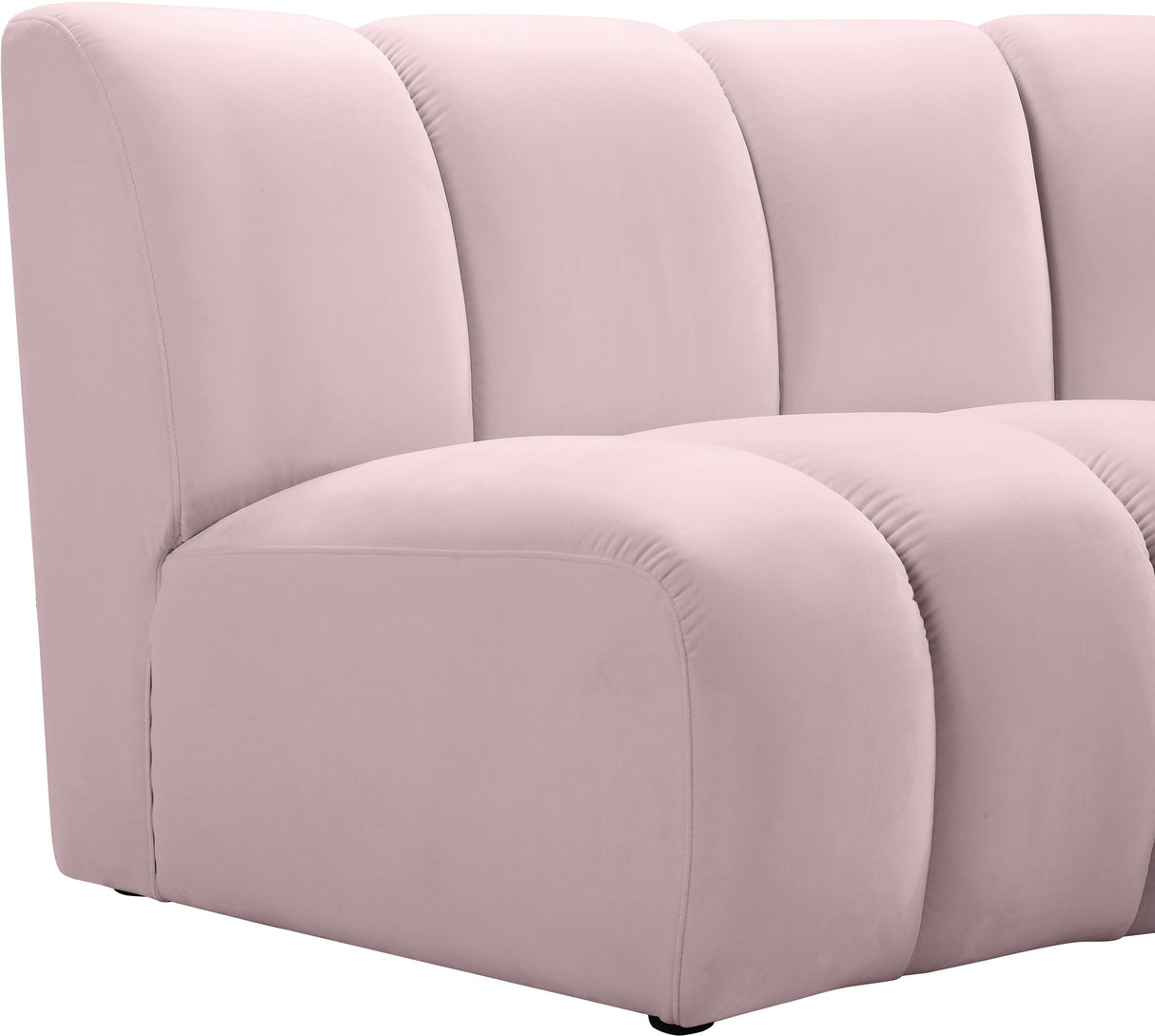 Infinity Pink Velvet 7pc. Modular Sectional - galleria furniture outlet