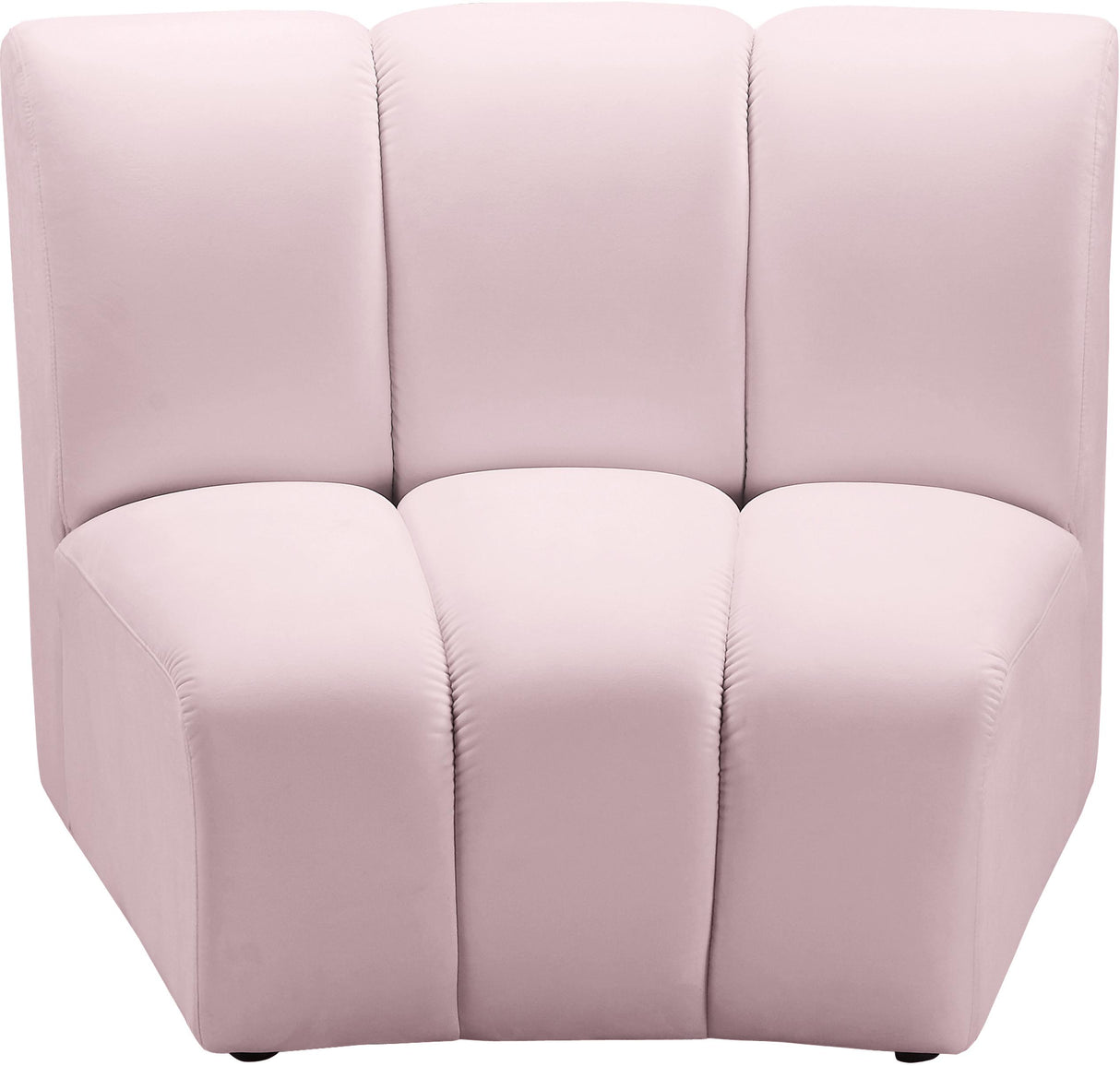 Infinity Pink Velvet Modular Chair - galleria furniture outlet