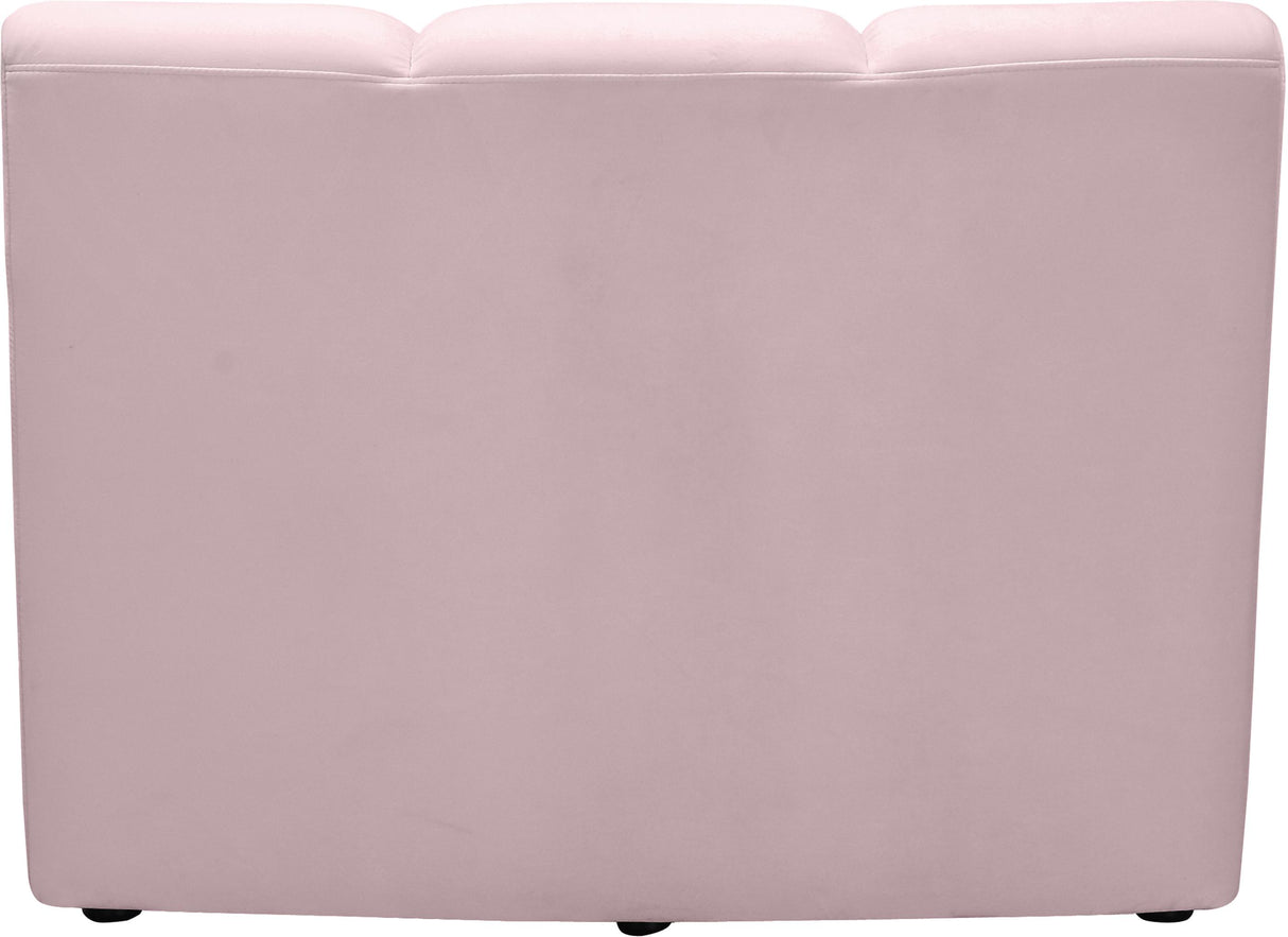 Infinity Pink Velvet Modular Chair - galleria furniture outlet
