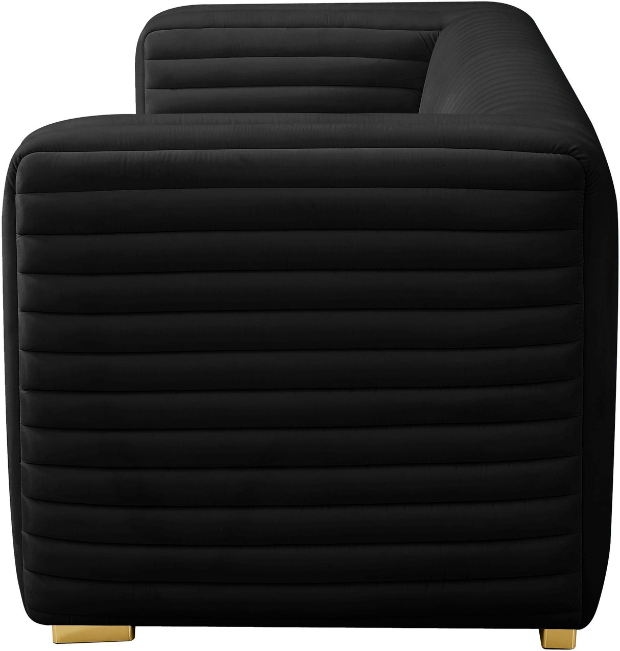 Ravish Black Velvet Loveseat - galleria furniture outlet