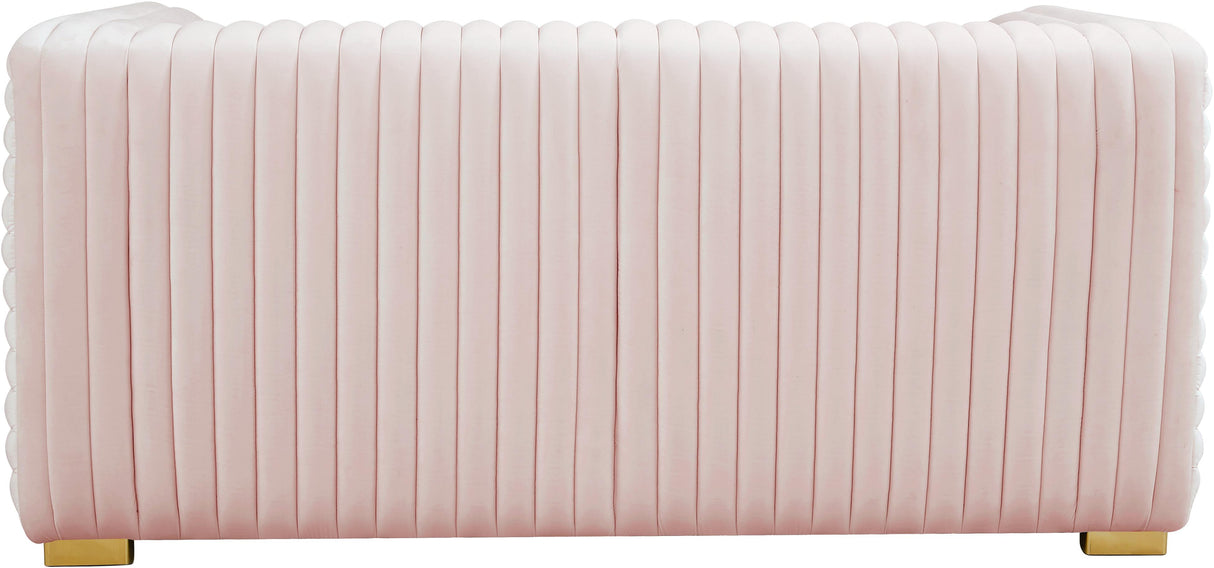 Ravish Pink Velvet Loveseat