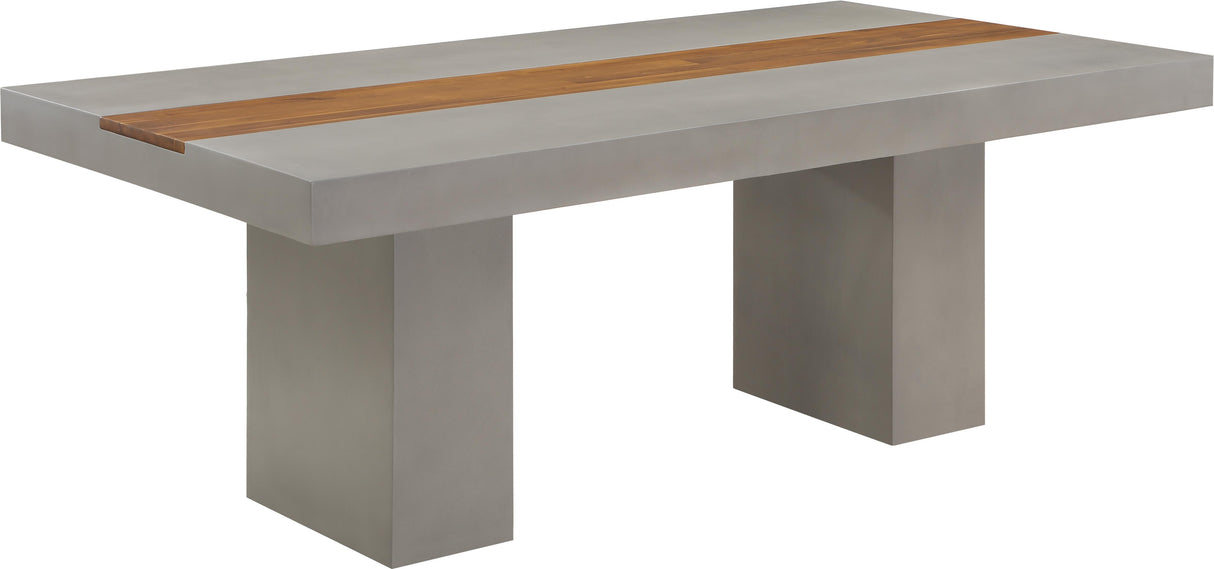 Rio Light Grey Concrete Cement Dining Table (3 Boxes) - galleria furniture outlet