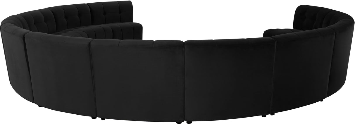 Limitless Black Velvet 12pc. Modular Sectional - galleria furniture outlet