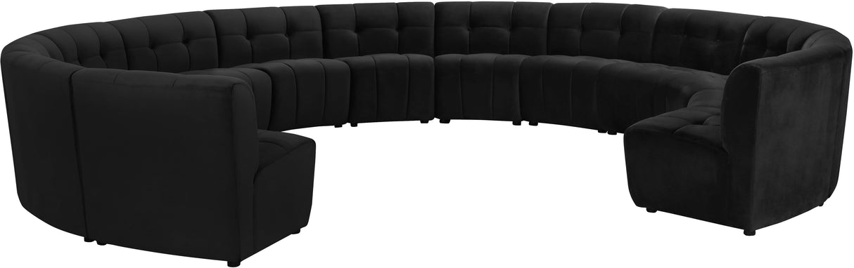 Limitless Black Velvet 13pc. Modular Sectional - galleria furniture outlet