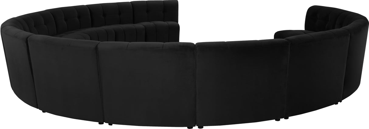 Limitless Black Velvet 13pc. Modular Sectional - galleria furniture outlet
