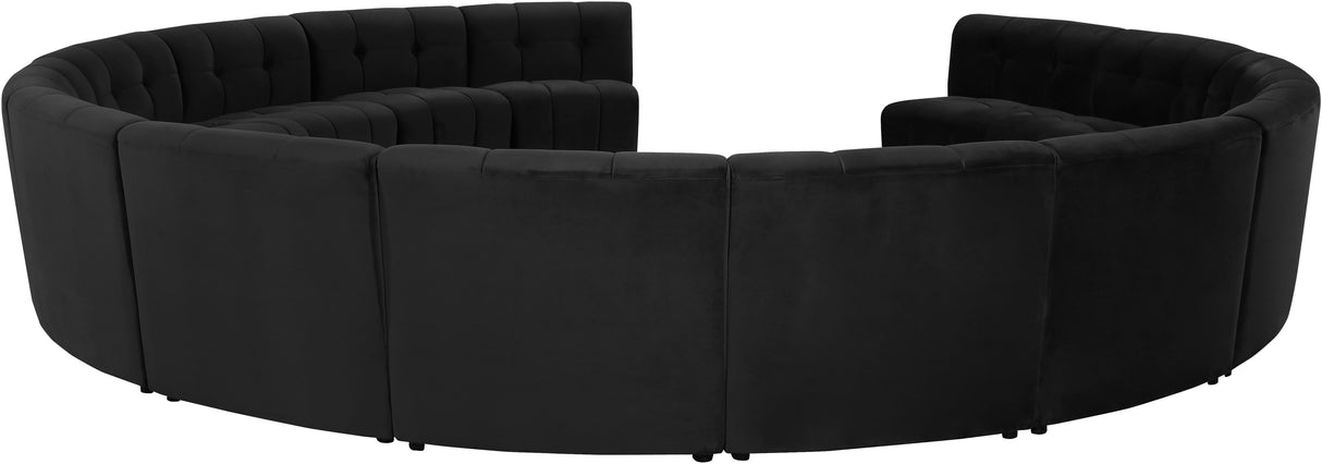 Limitless Black Velvet 14pc. Modular Sectional - galleria furniture outlet