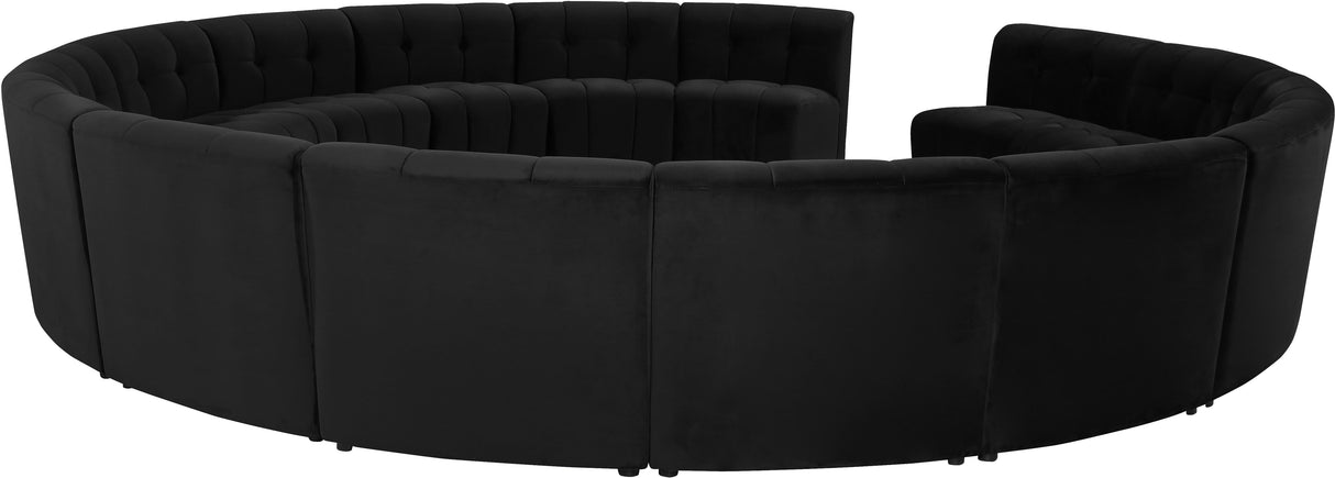 Limitless Black Velvet 15pc. Modular Sectional - galleria furniture outlet