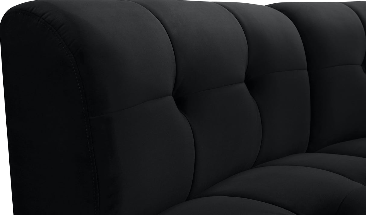 Limitless Black Velvet 15pc. Modular Sectional - galleria furniture outlet