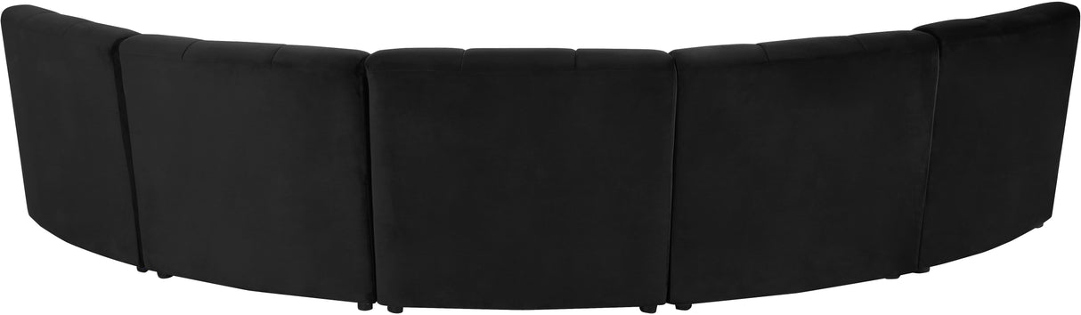 Limitless Black Velvet 5pc. Modular Sectional - galleria furniture outlet