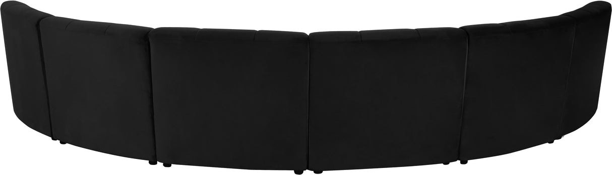 Limitless Black Velvet 6pc. Modular Sectional - galleria furniture outlet