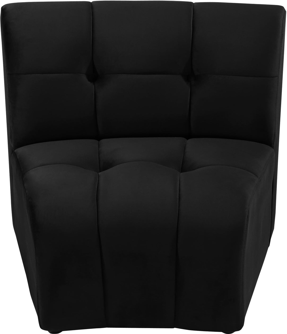 Limitless Black Velvet Modular Chair - galleria furniture outlet