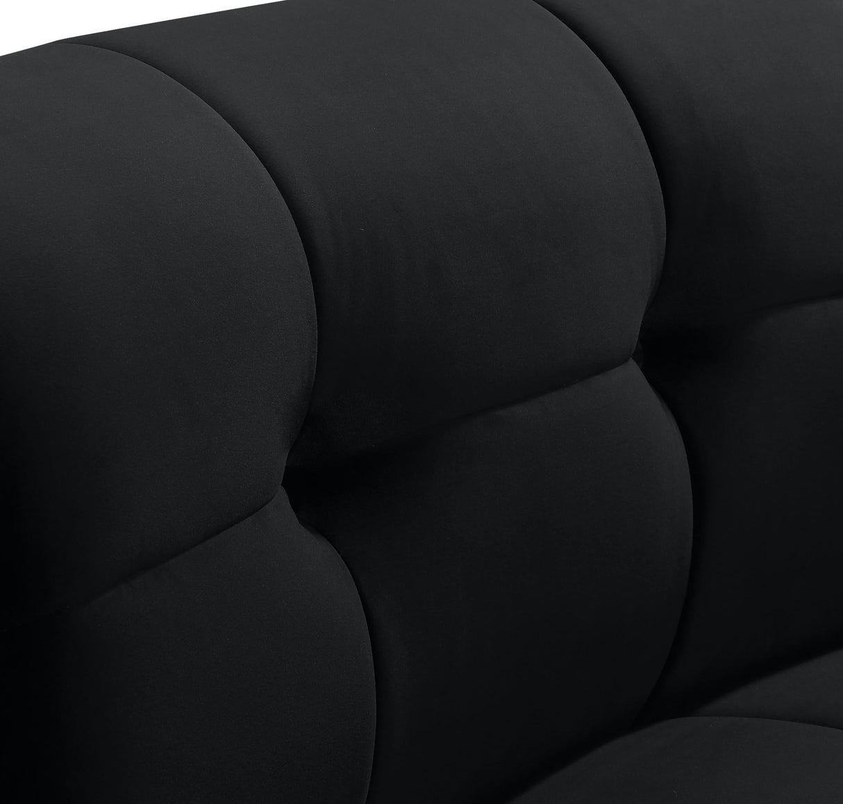 Limitless Black Velvet Modular Chair - galleria furniture outlet