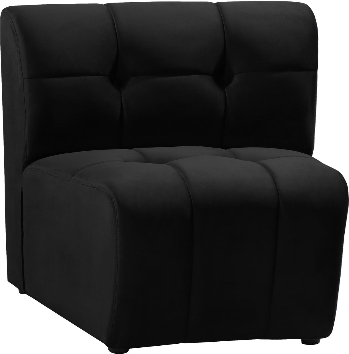Limitless Black Velvet Modular Chair - galleria furniture outlet