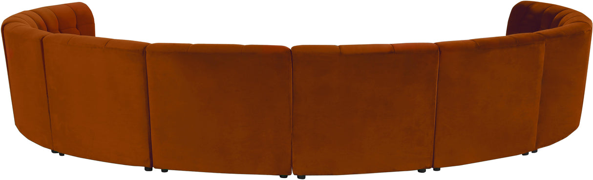 Limitless Cognac Velvet 10pc. Modular Sectional - galleria furniture outlet