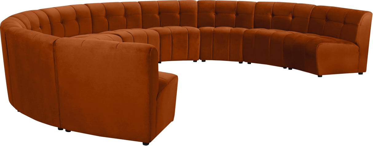 Limitless Cognac Velvet 10pc. Modular Sectional - galleria furniture outlet