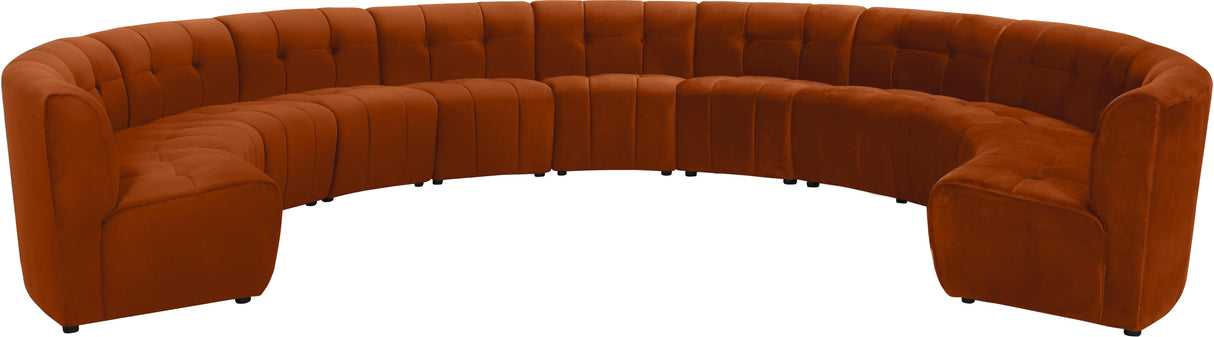 Limitless Cognac Velvet 11pc. Modular Sectional - galleria furniture outlet