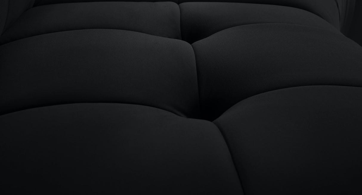 Limitless Black Velvet Modular Chair - galleria furniture outlet