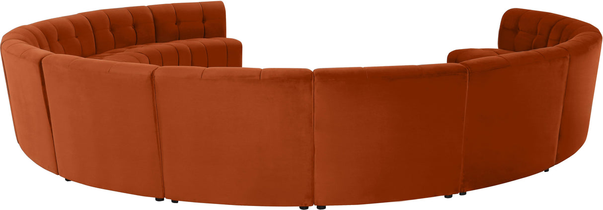 Limitless Cognac Velvet 12pc. Modular Sectional - galleria furniture outlet