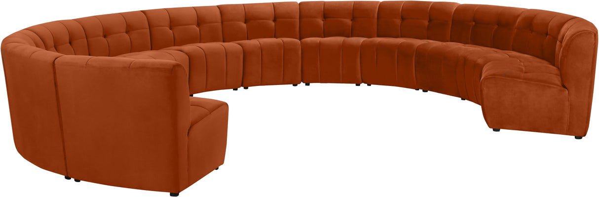 Limitless Cognac Velvet 12pc. Modular Sectional - galleria furniture outlet
